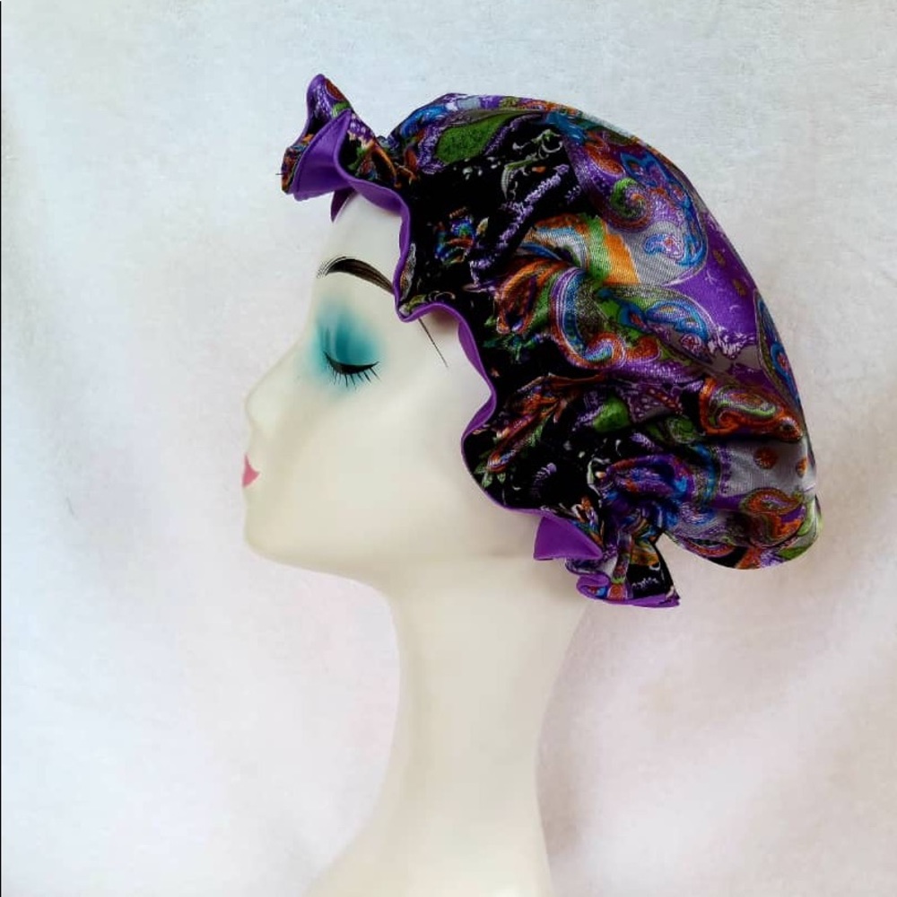 New satin dual use hair bonnet
